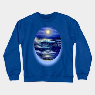 Tropical moon Hawaii seascape Starlight Crewneck Sweatshirt